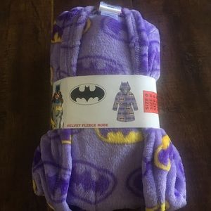 Girls Batman fleece velvet robe size 6